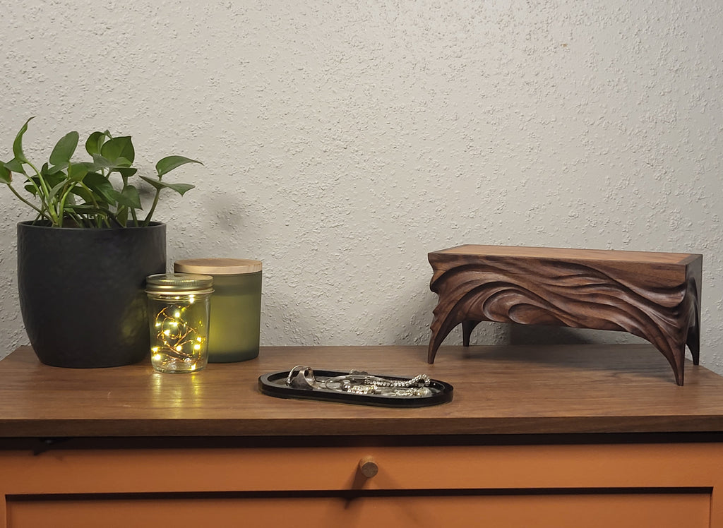 Hand carved keepsake box