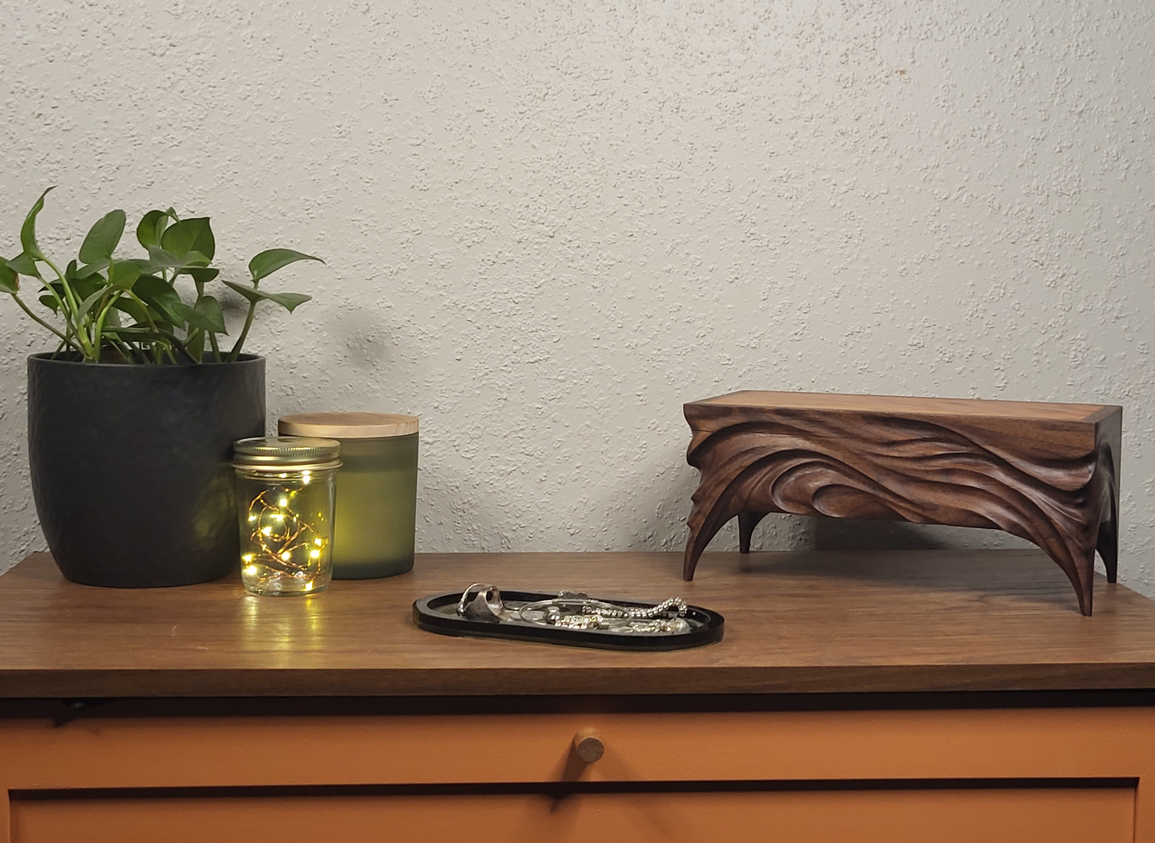 Hand carved keepsake box