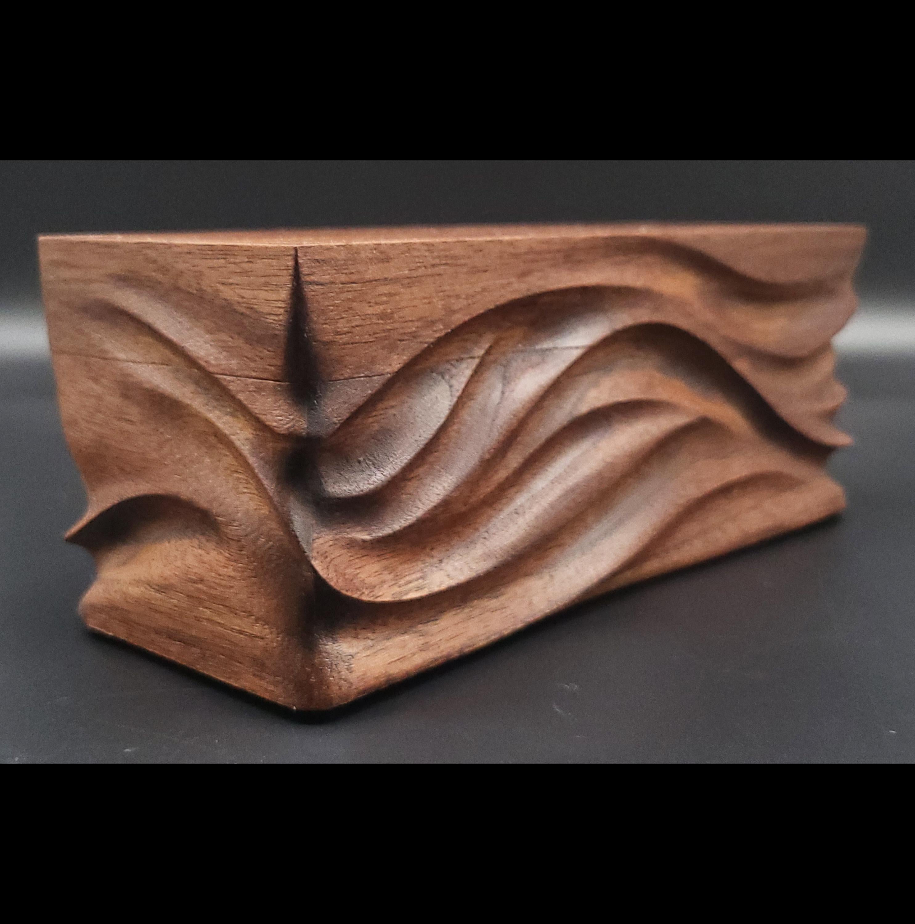 Hand Carved walnut Keepsake Box: Artisan Wooden box