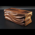 Hand Carved walnut Keepsake Box: Artisan Wooden box